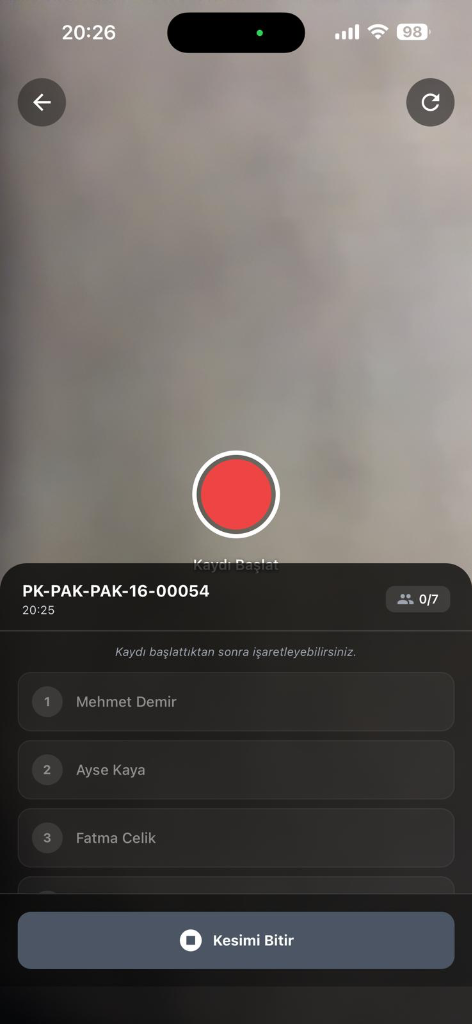 Saha Operasyon Mobil Uygulaması